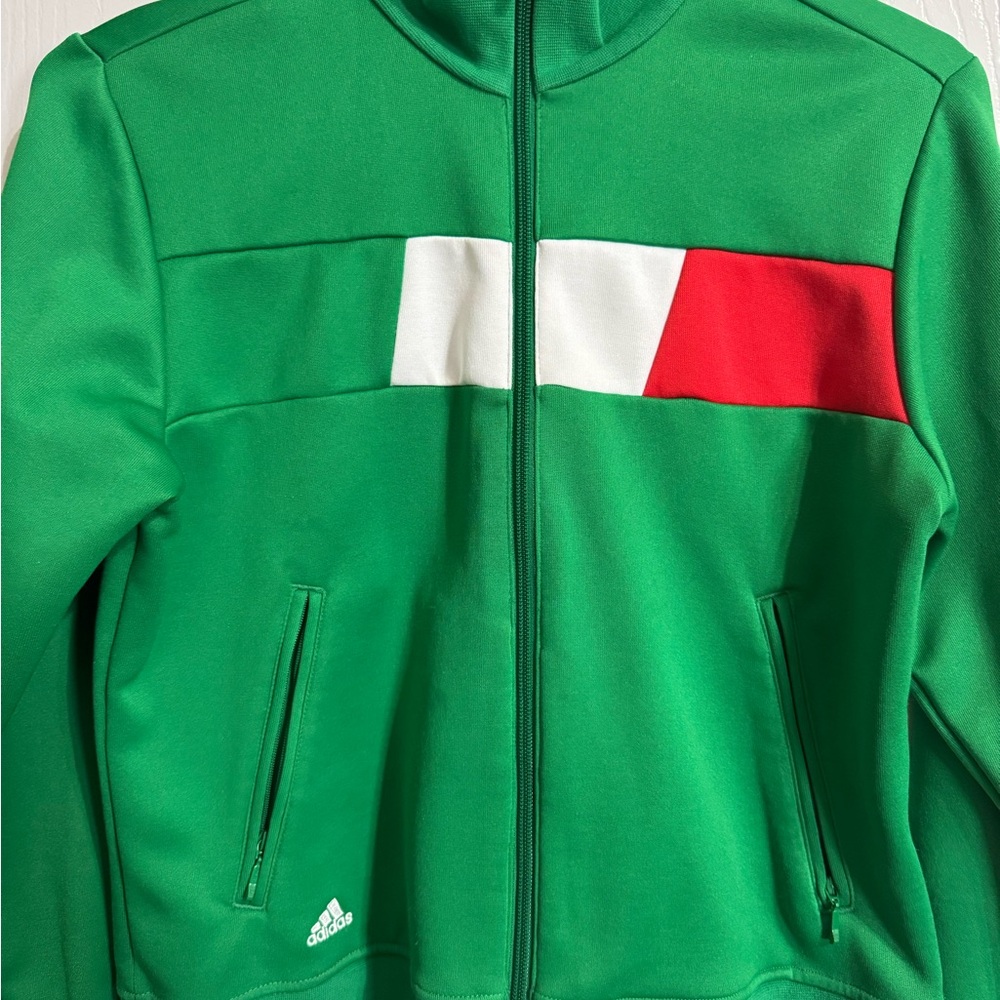 Adidas México Green Track Jacket with Red and White Accents
